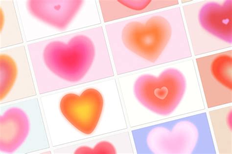 Heart Gradient Backgrounds With Grain Texture Ps On Behance