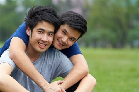 Premium Photo Living And Loving Together Cute Young Gay Asian Couple