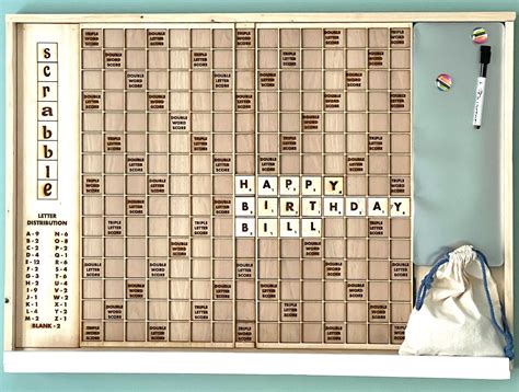 Extra Large Scrabble Board For Your Wall Made With Premium Etsy