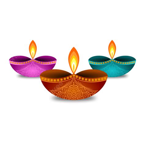 Happy Diwali Diya With Mandala Pattern Deepawali Diwali 2022
