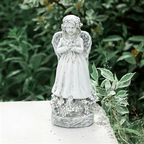 New Stone Effect Resin Angel Garden Ornament Statue Figurine Outdoor