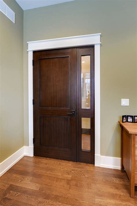 Custom Solid Wood Door With Sidelite For The Home Office Crafted By