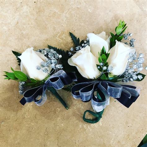 Wrist Corsage And Boutonnière Set By Logan Floral Designs And Ts