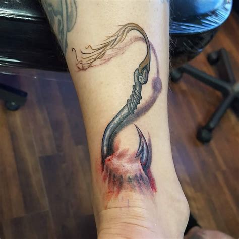 See more ideas about tattoos, fish tattoos, tattoo designs. 75 Cool Fish Hook Tattoo Ideas - Hooking Yourself with Ink ...