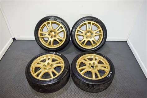 Jdm Subaru Wrx Sti Version Gold Enkei X Wheels Brembo Clearance X