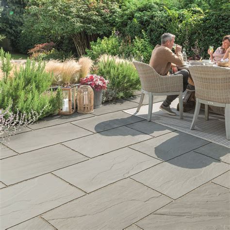 Natural Stone Paving Slab Bradstone Outdoor Textured For Public