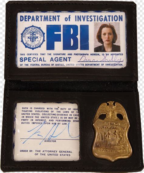 Fbi Badge X Files Tv Series Id Badge Agent Dana Scully Miniseries