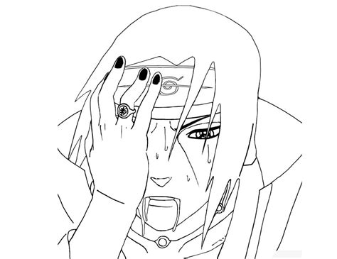 Coloriage Uchiha Itachi télécharger et imprimer gratuit sur