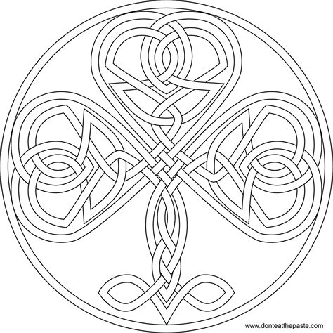 Dont Eat The Paste Shamrock Coloring Page And Embroidery Pattern