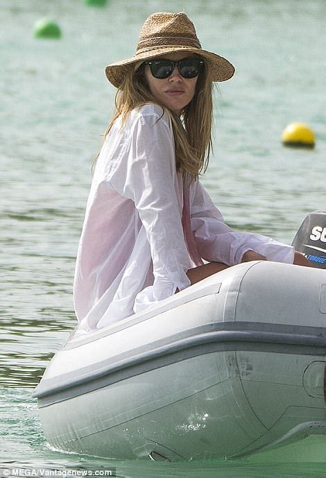 Abbey Clancy Flaunts Her Sensational Physique In A Baywatch Inspired Swimsuit Daily Mail Online