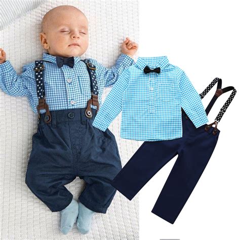 In jeans and leather jackets, the baby will be comfortable on a cool day, he will look mega stylish and feel 100% full. 2018 Newborn Kids Clothing Set 2018 Baby Boys Outfits T ...