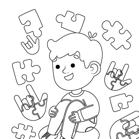 Autism Awareness Coloring Sheets Children Asl Asl Teaching Resources