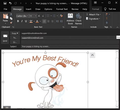 How To Add Outlook Animated  In An Email