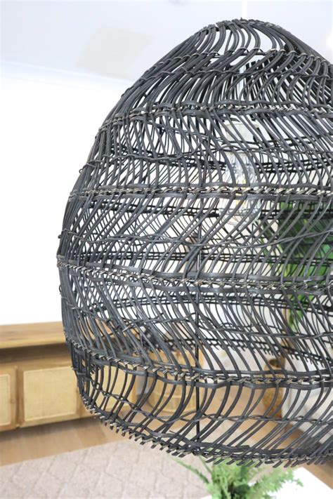 Great savings & free delivery / collection on many items. Black Woven Rattan Pendant Lamp Shade 52cm | Haus of Rattan