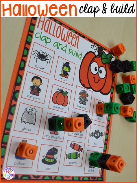 Use for:sight readingstory ideas picture/word linking and other literacy activities this page lists the 32 words featured in the kidsparkz packet winter vocabulary center and group activities for. Halloween Activities and Centers for Preschool, Pre-K and ...