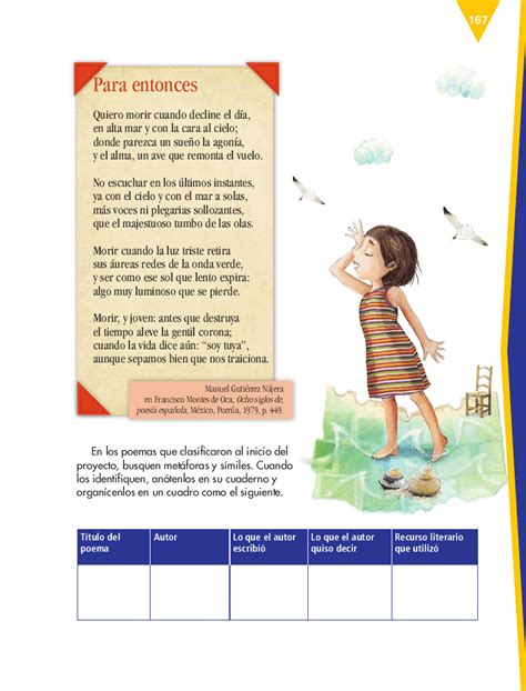 Libro completo de español sexto grado en digital, lecciones, exámenes, tareas. Escribir poemas para compartir - Español 6to Bloque 5to ...