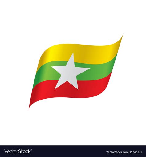 Myanmar Flag Cartoon