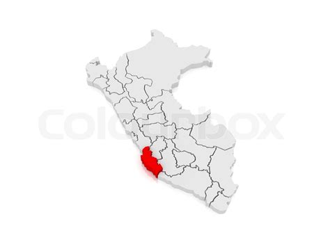 Map Of Ica Peru Stock Image Colourbox