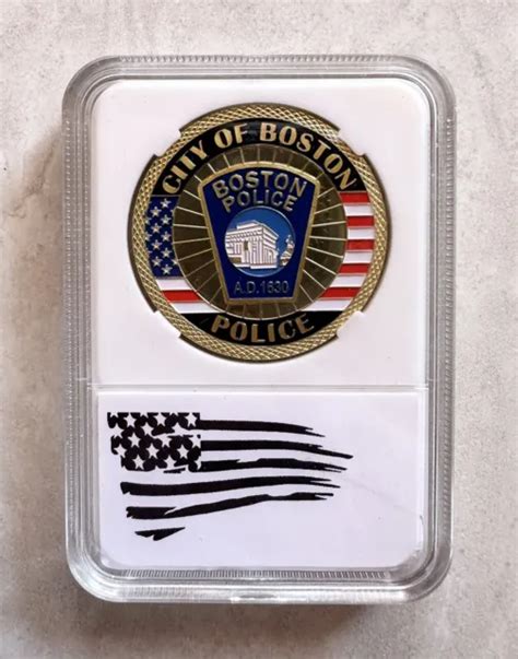 Boston Police Department Challenge Coin With Case 1499 Picclick