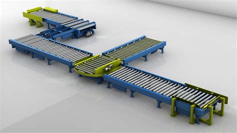 Painted Steel Pallet Handling Conveyor Overview Conveyor Units Ltd