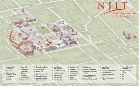 New Jersey Institute Of Technology City Maps Illustration