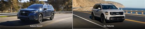 Kia Telluride Vs Subaru Ascent Interior Towing Features