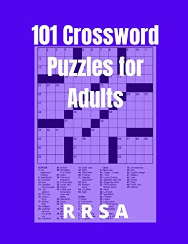 101 Crossword Puzzles For Adults By R R S A Goodreads