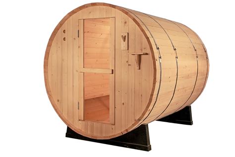 6 Foot Canadian Outdoor Pine Wood 4 Person Barrel Sauna Wetdry Spa W