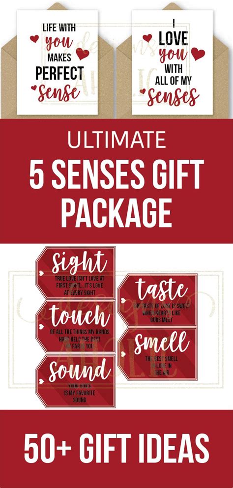 These are actually 25 gift ideas for any man in your life. 5 Senses Gift Tags Cards & Ideas Gift for Boyfriend | Etsy ...