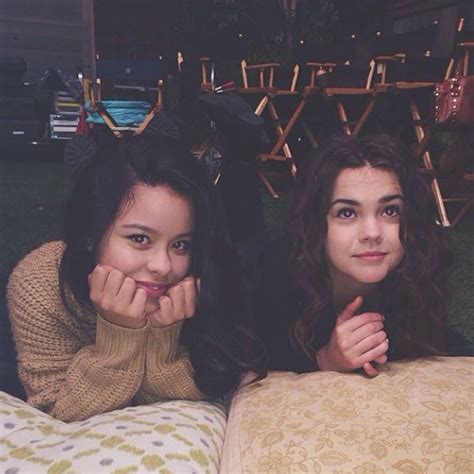 Maia Mitchell And Cierra Ramirez On The Set Of The Fosters Abc Family Make A Family Define