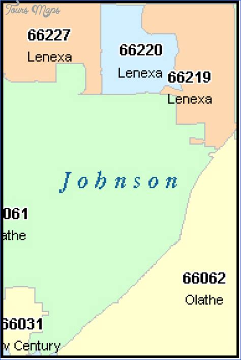 Johnson County Kansas Zip Code Map Map Vector
