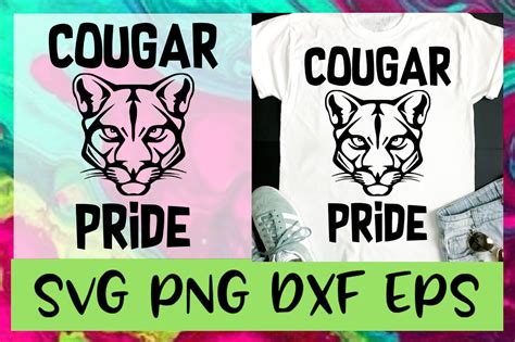 Cougar Pride Mascot Svg Png Dxf Eps Design Cut Files By Emsdigitems