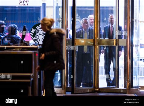 Randall Stephenson The Ceo Of Atandt Far Right Arrives At Trump Tower