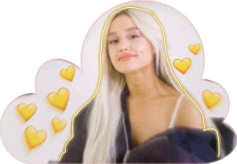 Ari Arianagrande Heart Yellow Sticker By Astrobutterfly