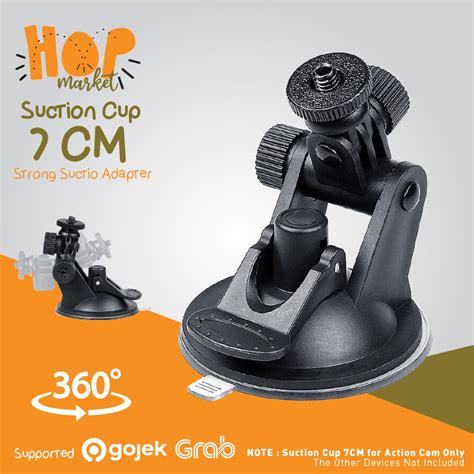 Jual Suction Cup 7cm With Tripod Mount Adapter And Knob Screw For Action