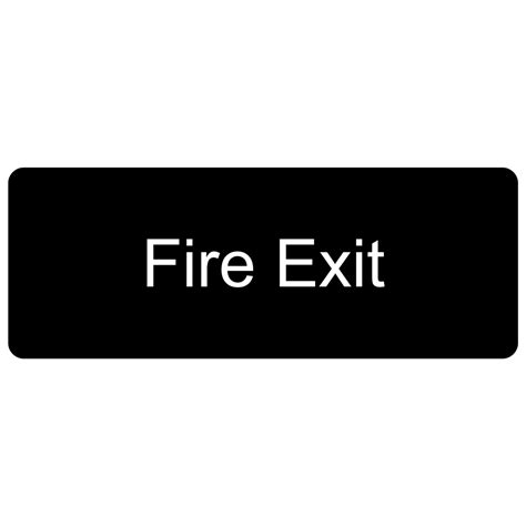 Fire Exit White On Black Engraved Sign Egre 340 Whtonblk Enter Exit