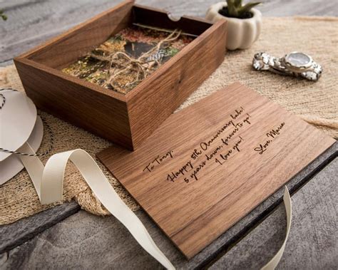 Explore these 30 best and cute diy gifts for boyfriend including step by step instructions to make a our life partners truly pamper us daily. 5th Wood Anniversary Gift Box- Engraved Memory Box ...