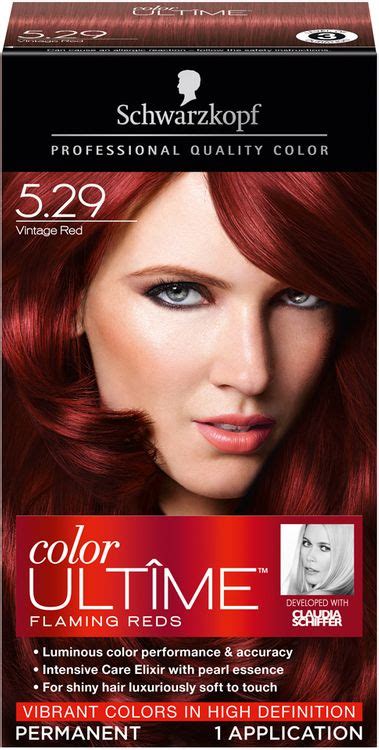 Schwarzkopf Color Ultime Flaming Reds Vintage Red Hair Color Box