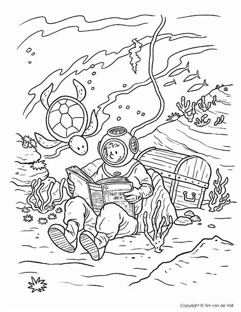 Deep Sea Diver Coloring Page Coloring Pages