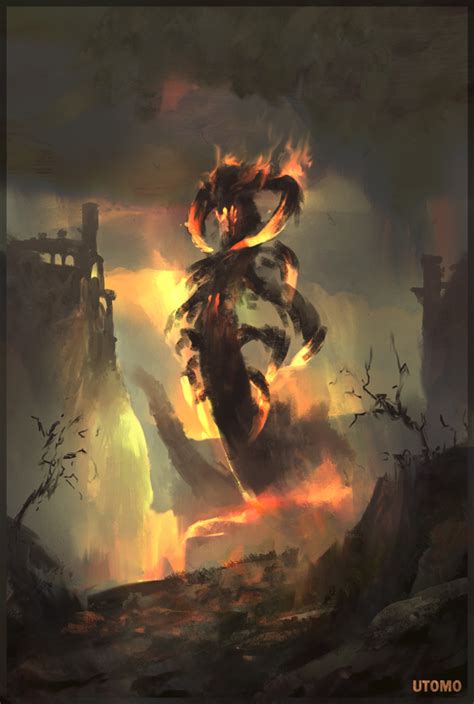 Fire Demon By Juhupainting On Deviantart