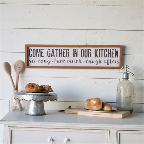 Gather In Our Kitchen Sign Online The Fox Décor In 2021 Decorating