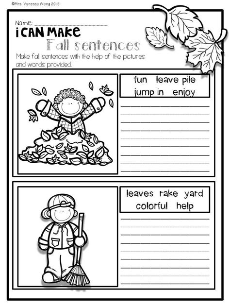 Writing activities will help your child improve writing skills. Fall Activities for Math and Literacy No Prep Printables ...