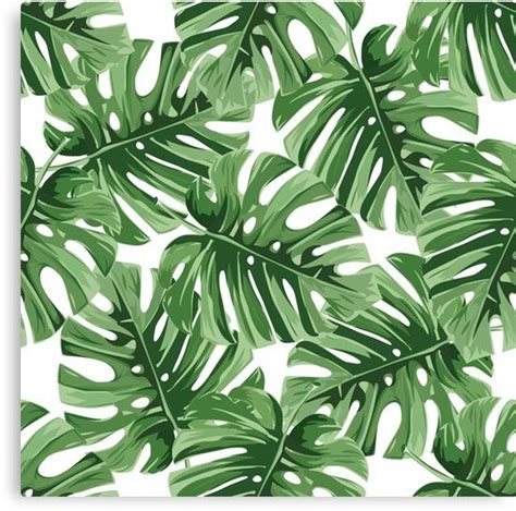 Free printable palm leaf pattern. 'Green Watercolor Palm Tree Leaf Pattern ' Canvas Print by ...