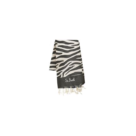 Ultralight Zebra Beach Towel Black