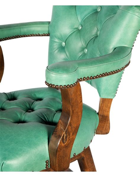 Chisum Turquoise Tufted Barstool Adobe Interiors