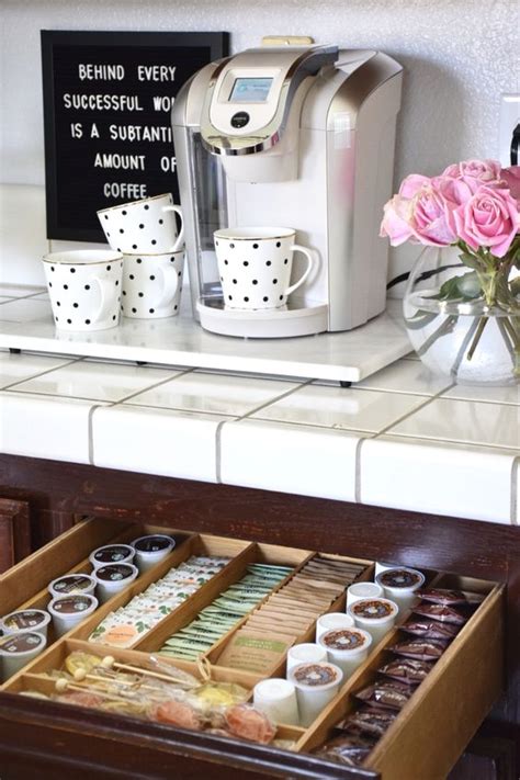90 Beautifully Designed Countertop Coffee Stations Lures And Lace Home Coffee Stations Diy