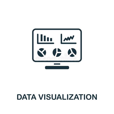 Data Visualization Icon Monochrome Simple Line Data Science Icon For