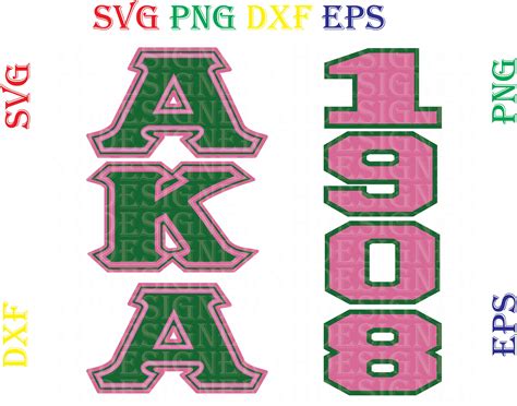 Aka Since 1908 Alpha Kappa Alphasvgdxfepspng Etsy
