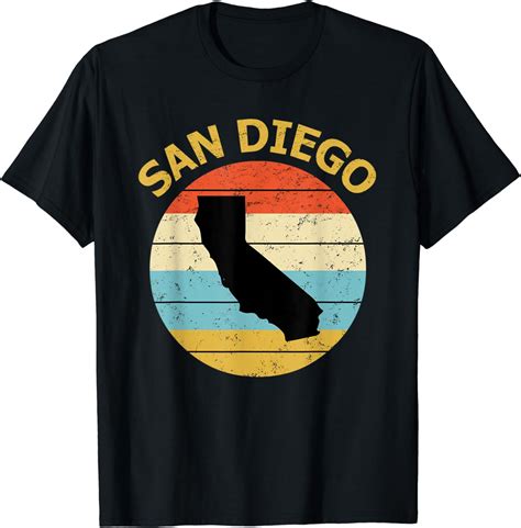 Retro San Diego California T Shirt Clothing Shoes And Jewelry
