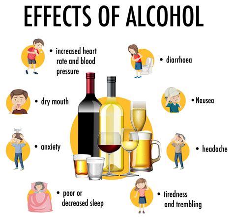 Efectos De La Infografía De Información Sobre El Alcohol 1782773 Vector